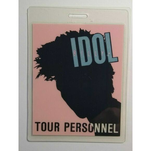 Billy Idol Backstage Pass Original 1987 1988 Concert Tour New Wave Rock 2 Sided - Picture 1 of 5